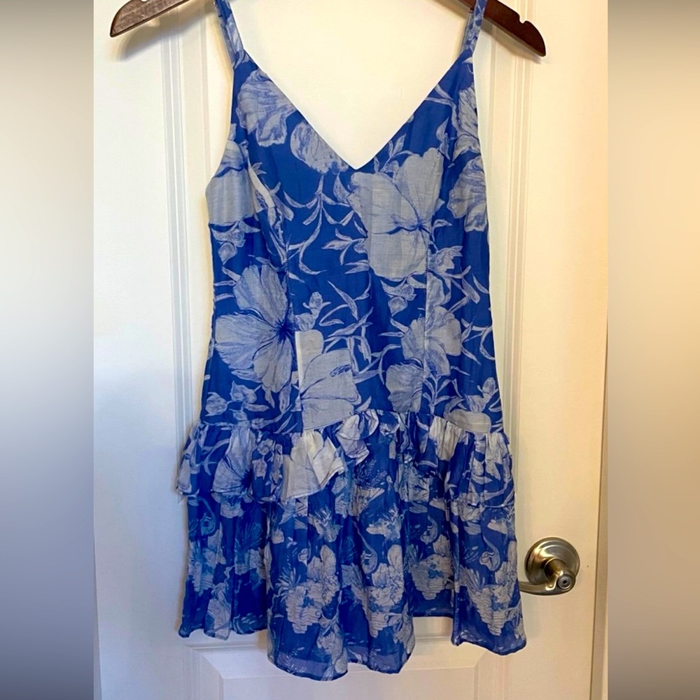 Loveshackfancy size 0 blue and white dress
